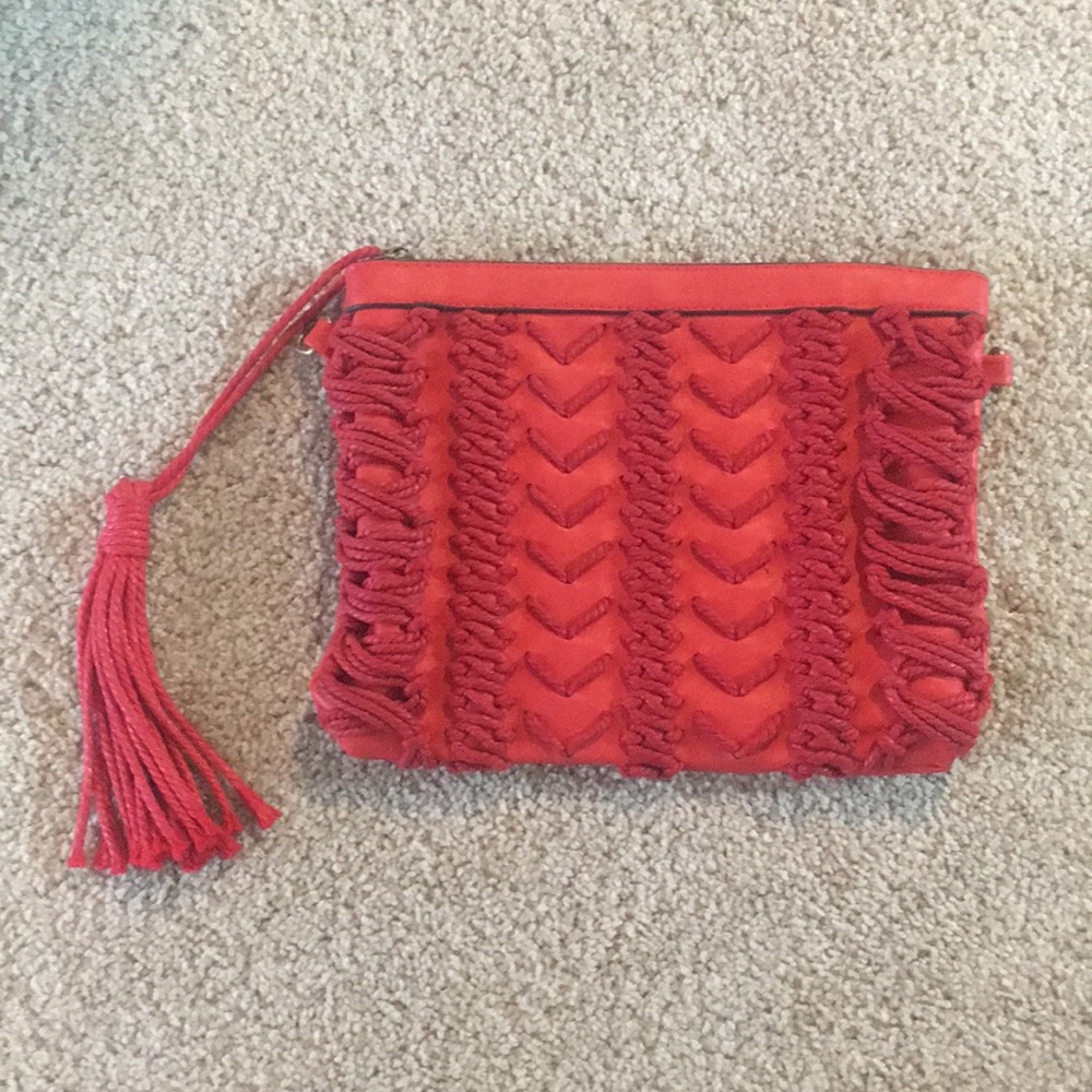 🔺DONATING SOON Street Level Macrame Woven Clutch